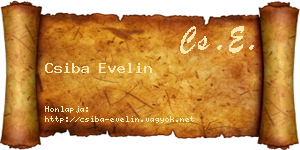 Csiba Evelin névjegykártya