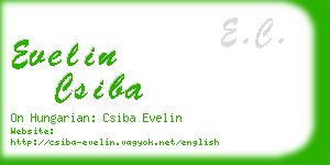 evelin csiba business card